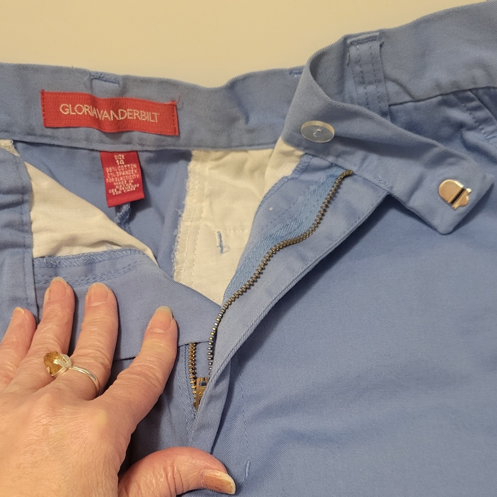 Gloria Vanderbilt sky blue shorts - Picture 3 of 5